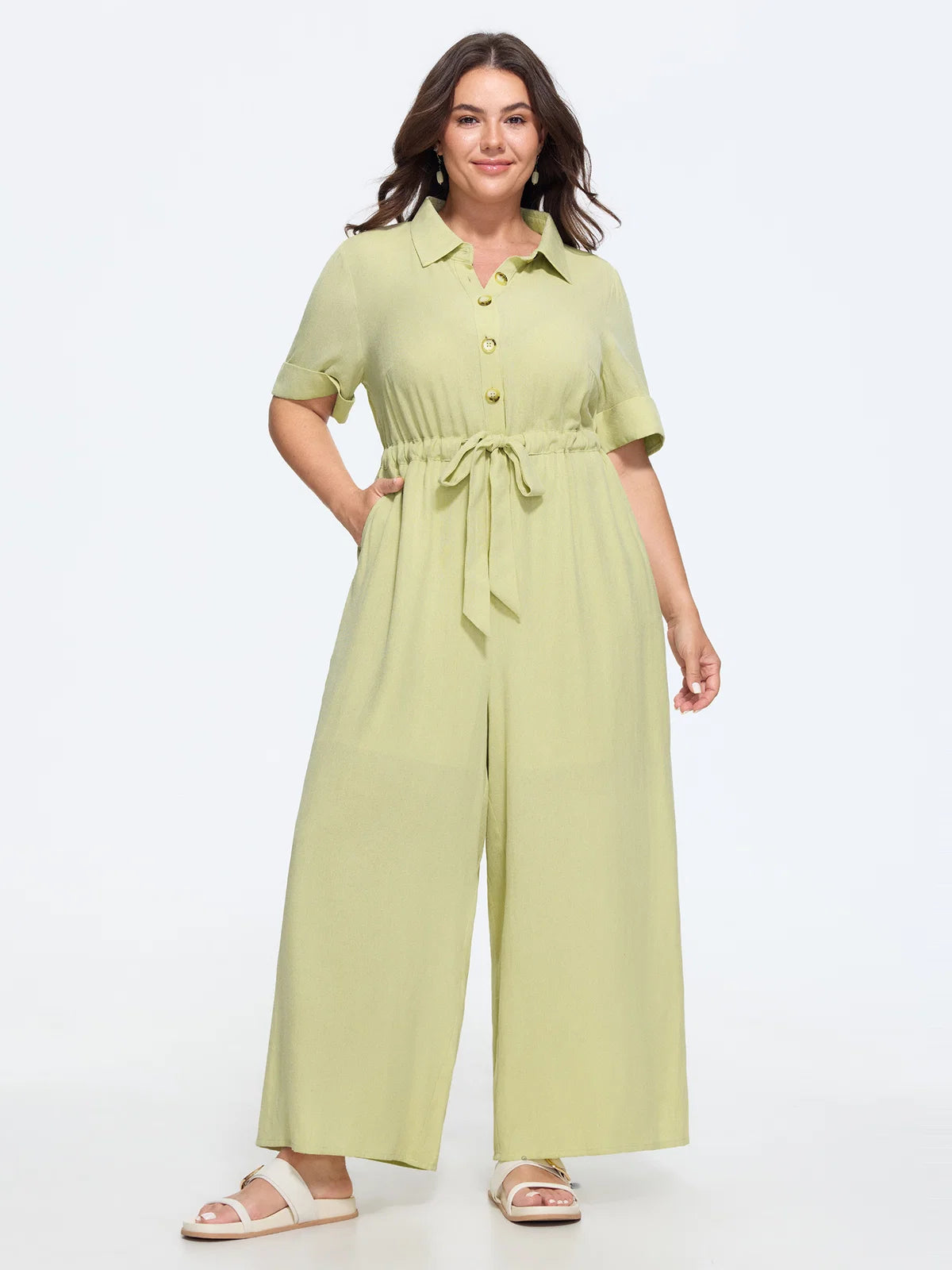 Marta – Mono Camisero Cómodo y Favorecedor