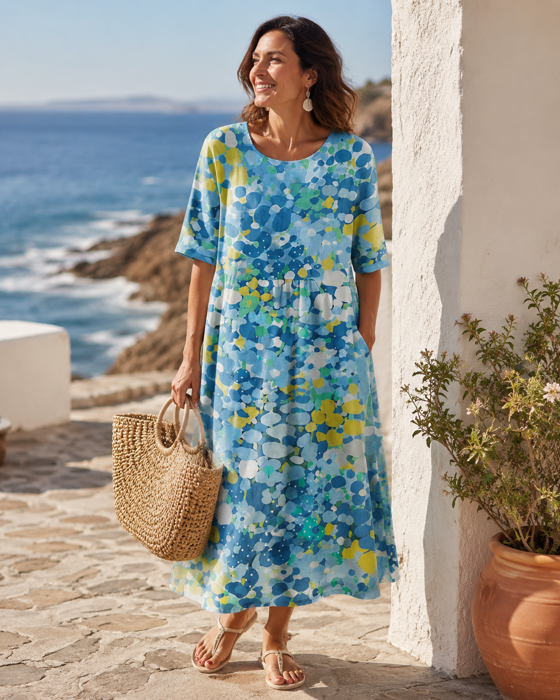 Pilar - Vestido Estampado Suelto y Favorecedor