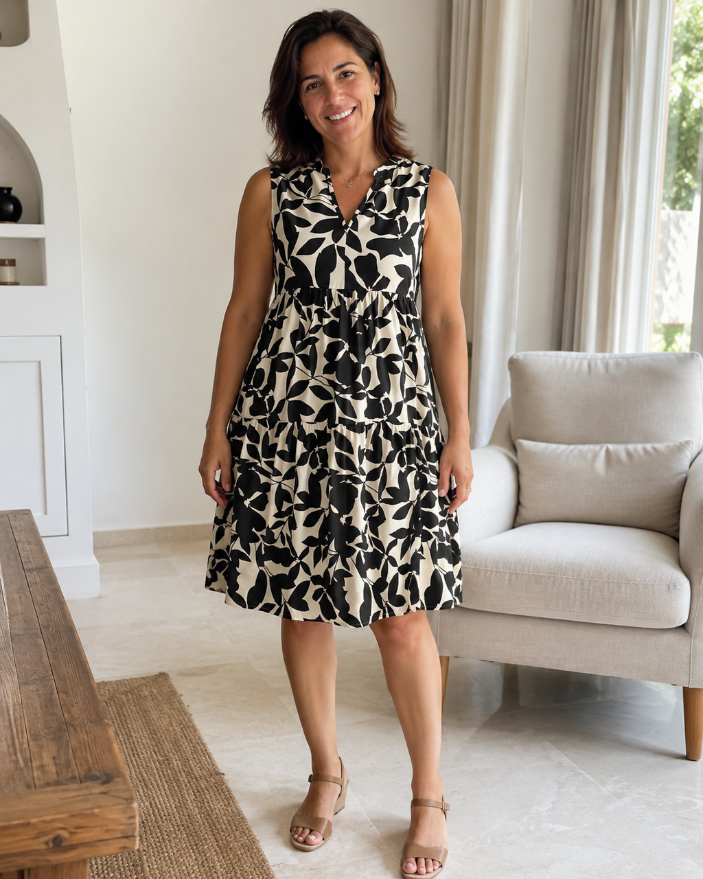 Inés – Vestido Favorecedor Estampado