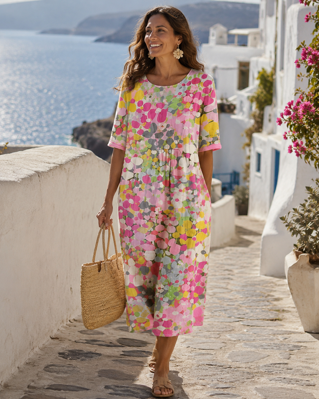 Pilar - Vestido Estampado Suelto y Favorecedor