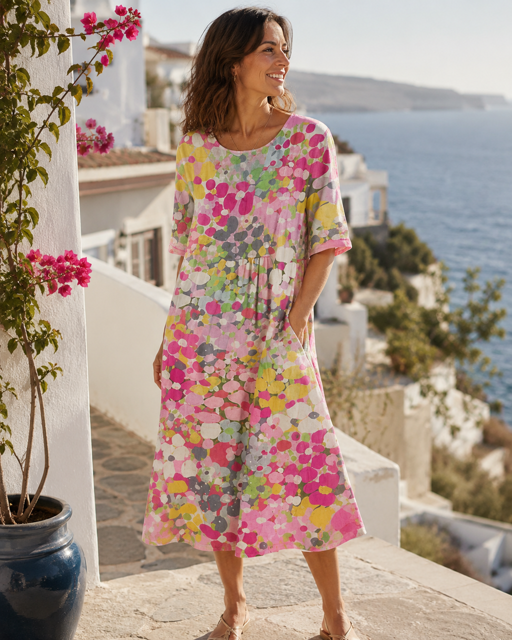 Pilar - Vestido Estampado Suelto y Favorecedor