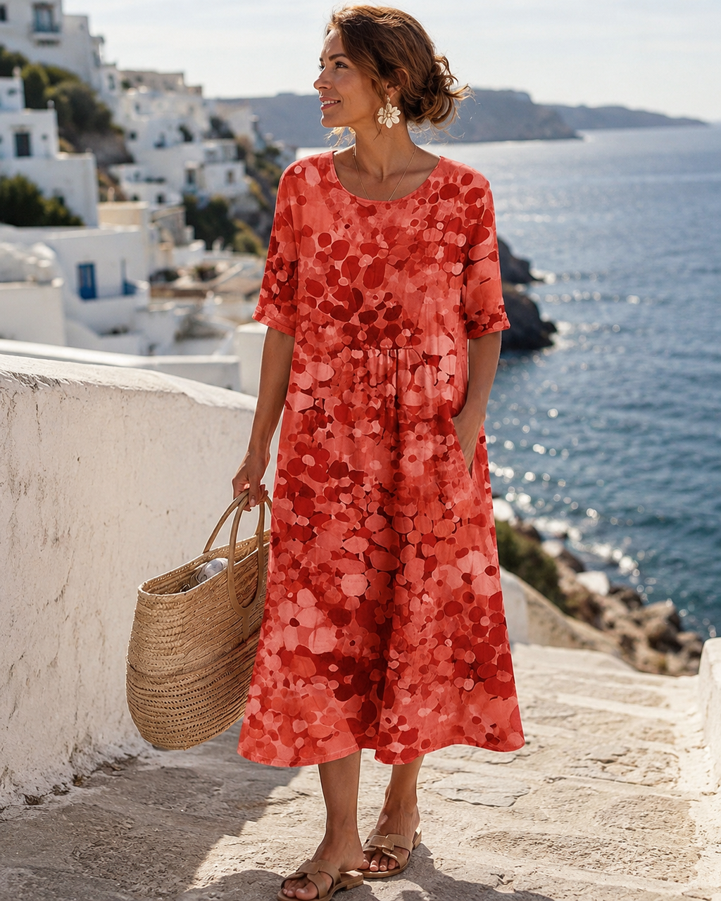Pilar - Vestido Estampado Suelto y Favorecedor